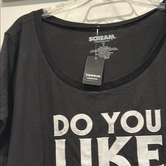 Torrid x Scream Scary Movie Black short sleeve Graphic Tee 4X new w tag - Picture 4 of 5